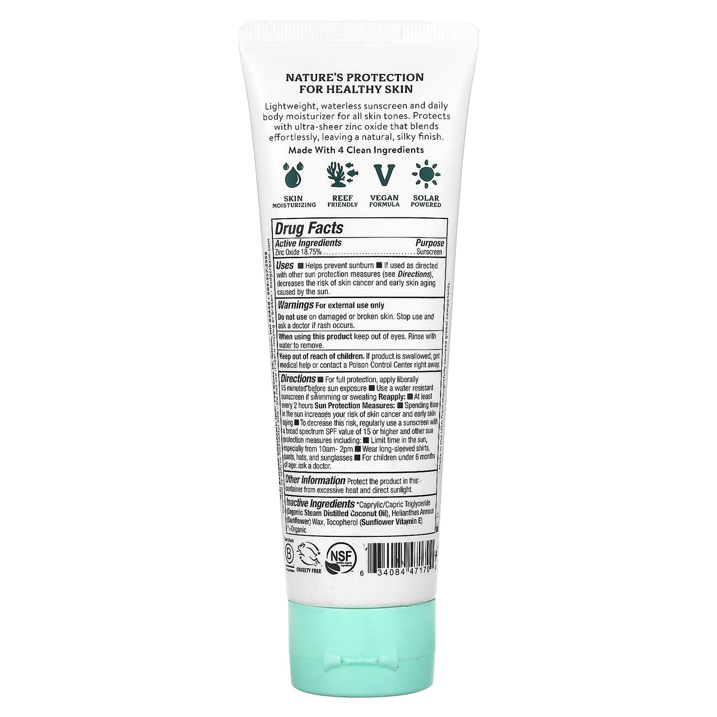 Badger, Daily, Mineral Sunscreen, SPF 30, 4 fl oz (118 ml)