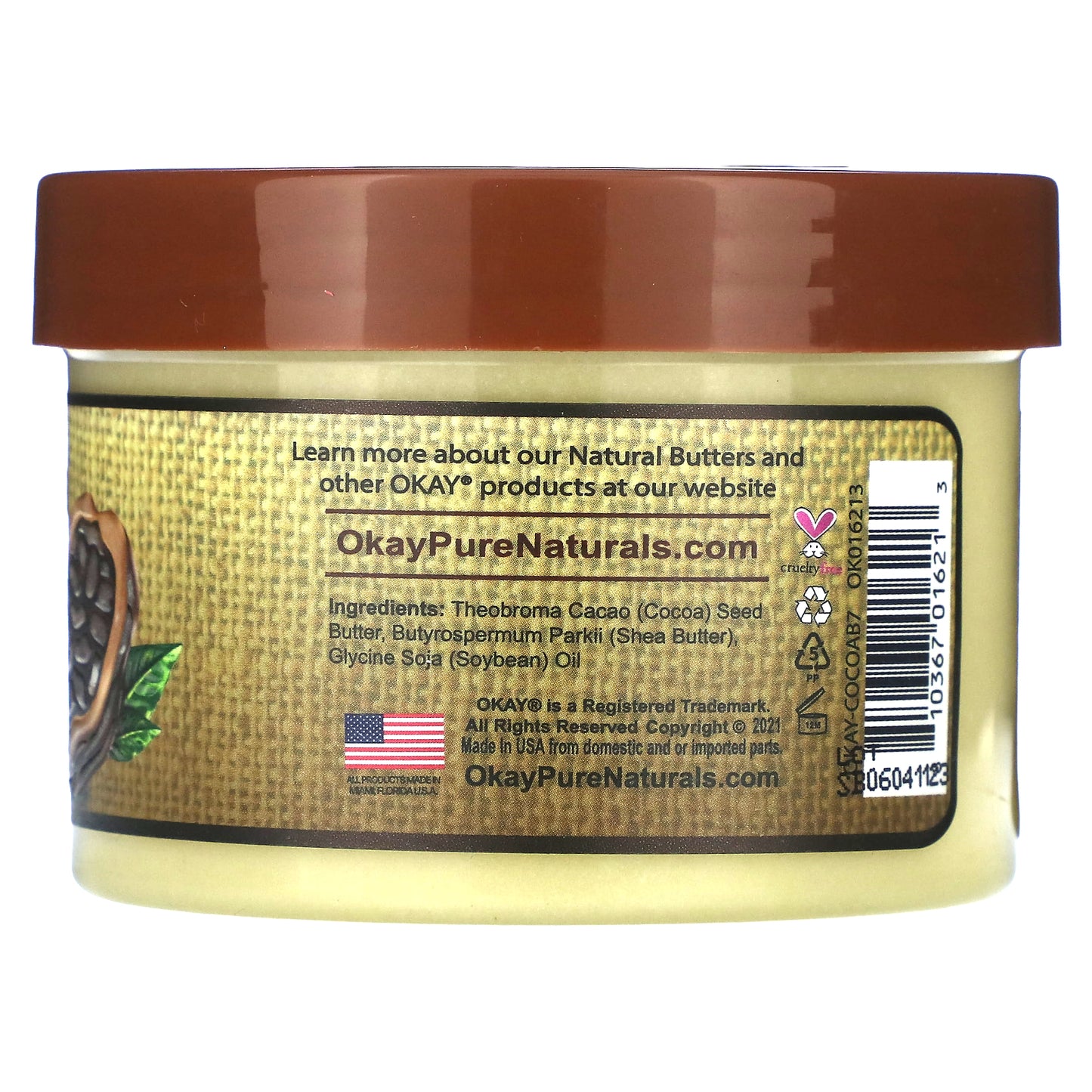 Okay Pure Naturals, Natural Cocoa Butter, Smooth, 7 oz (198 g)