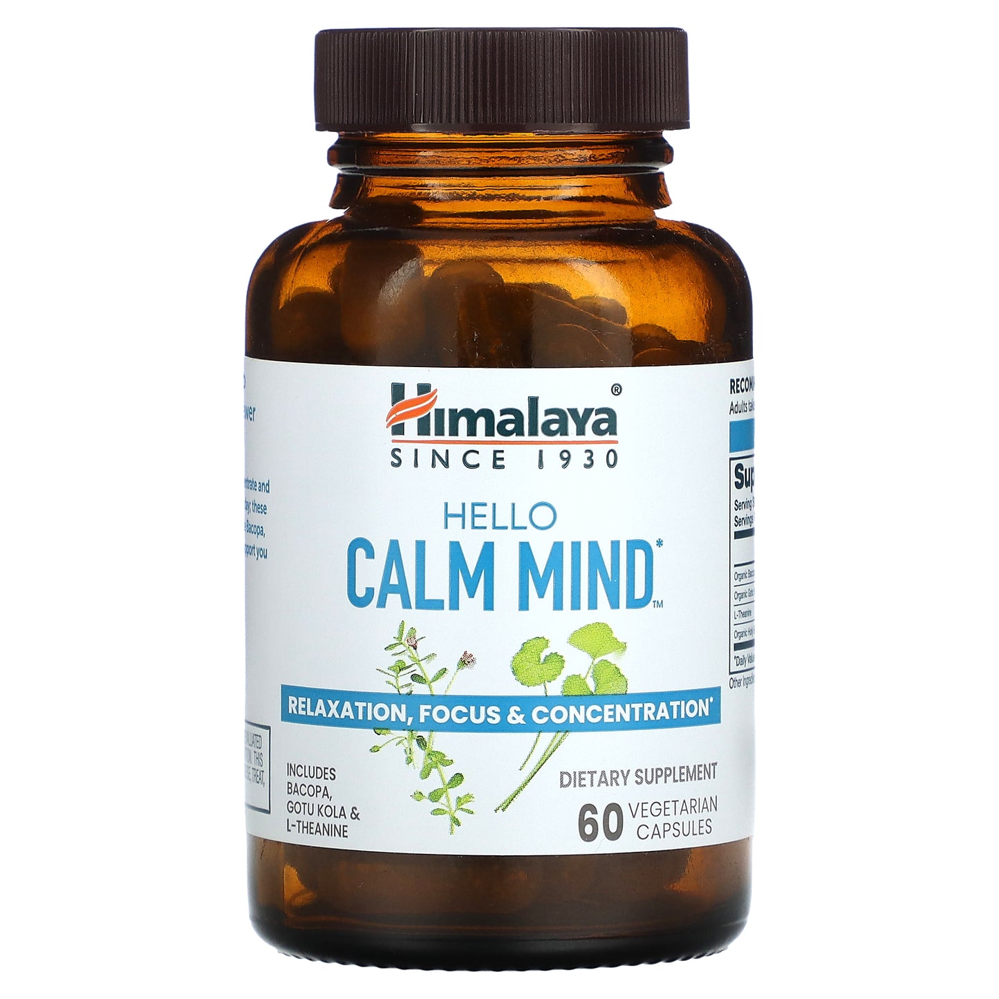 Himalaya, Hello Calm Mind, 60 Vegetarian Capsules