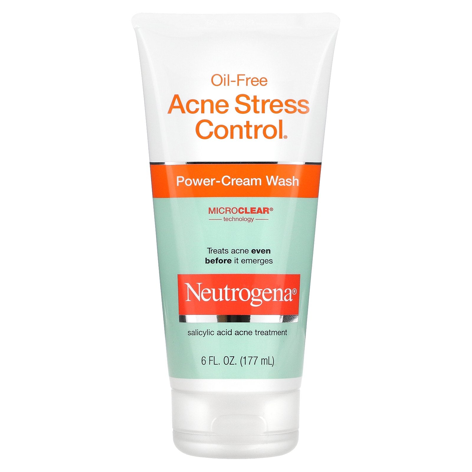 Neutrogena, Oil-Free Acne Stress Control, Power-Cream Wash, 6 fl oz (177 ml)