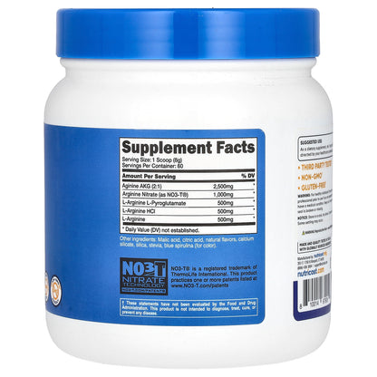 Nutricost, L-Arginine Complex, Blue Raspberry, 16.7 oz (468 g)