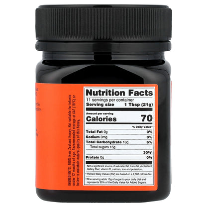 Egmont Honey, Manuka Honey, Raw & Unpasteurized, UMF™ 18+,  MGO 700+, 8.8 oz (250 g)