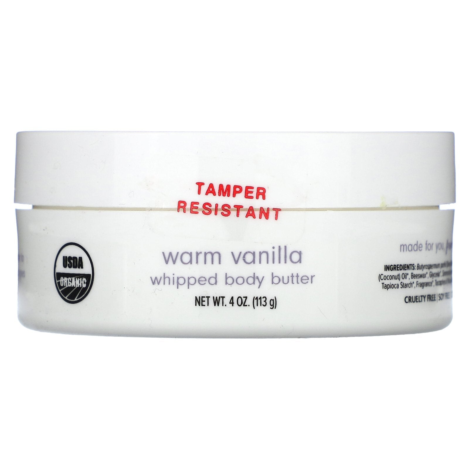 Dr. Mercola, Ola Botanicals, Whipped Body Butter, Warm Vanilla, 4 oz (113 g)