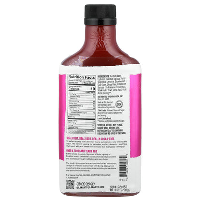 Lakanto, Strawberry Syrup, 13 fl oz (384 ml)