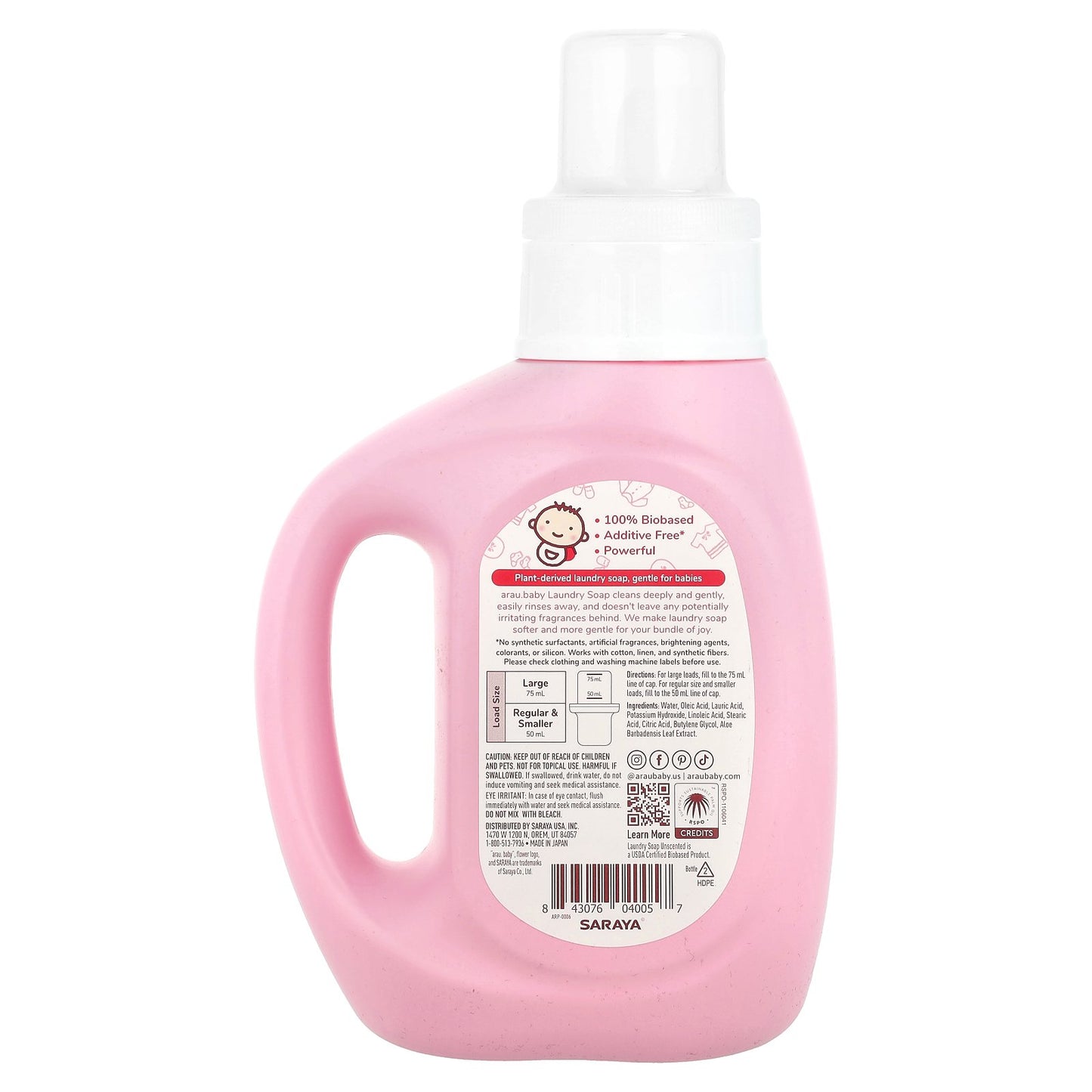 arau.baby, Laundry Soap, Unscented , 27 fl oz (800 ml)