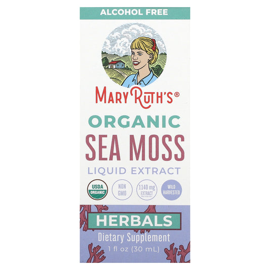MaryRuth's, Organic Sea Moss Liquid Extract, Alcohol Free, 1,140 mg, 1 fl oz (30 ml)