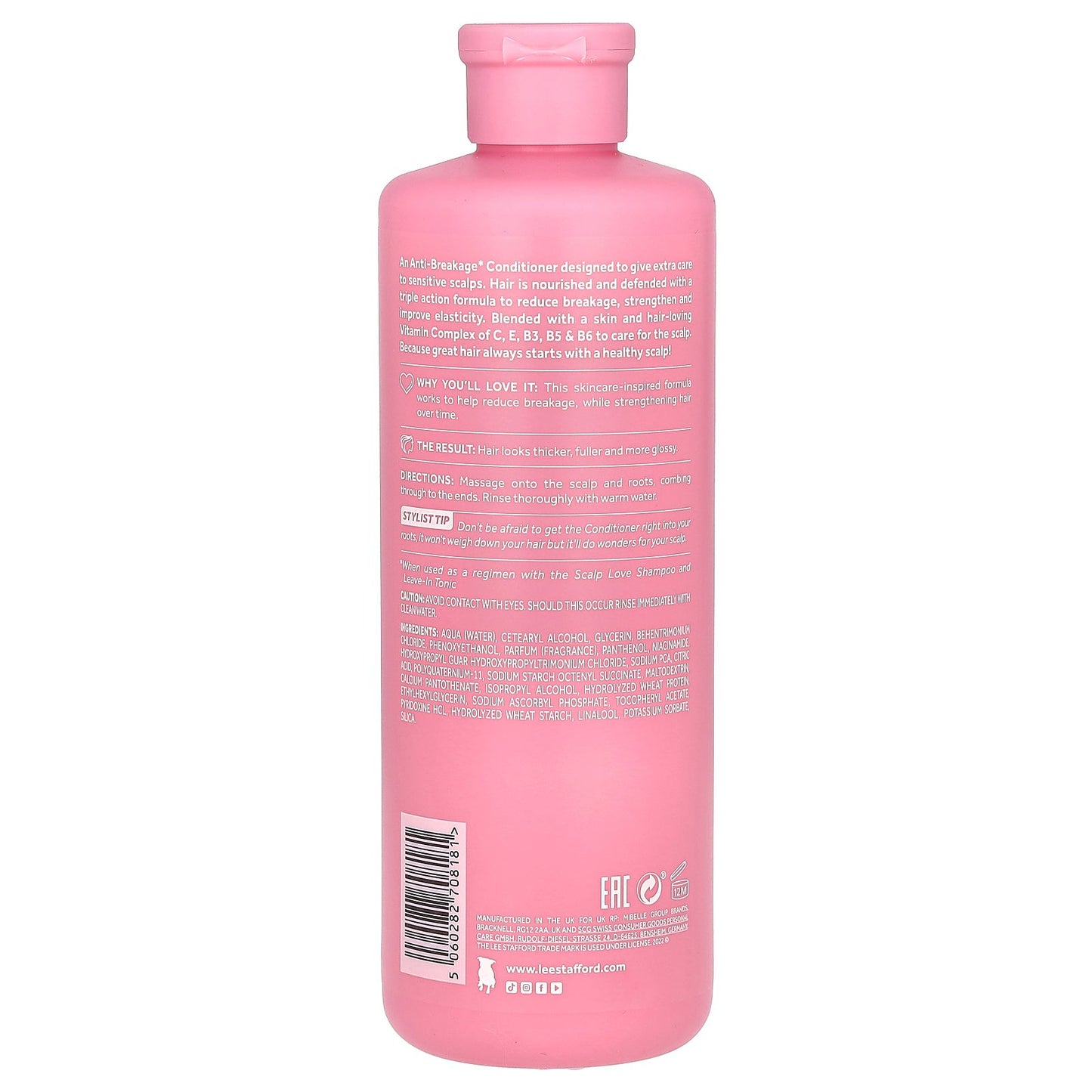 Lee Stafford, Scalp Love, Anti-Breakage Conditioner, For Fine Hair & Sensitive Scalps, 16.9 fl oz (500 ml)