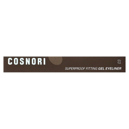 Cosnori, Superproof Fitting Gel Eyeliner, 03 Walnut Brown, 0.13 g