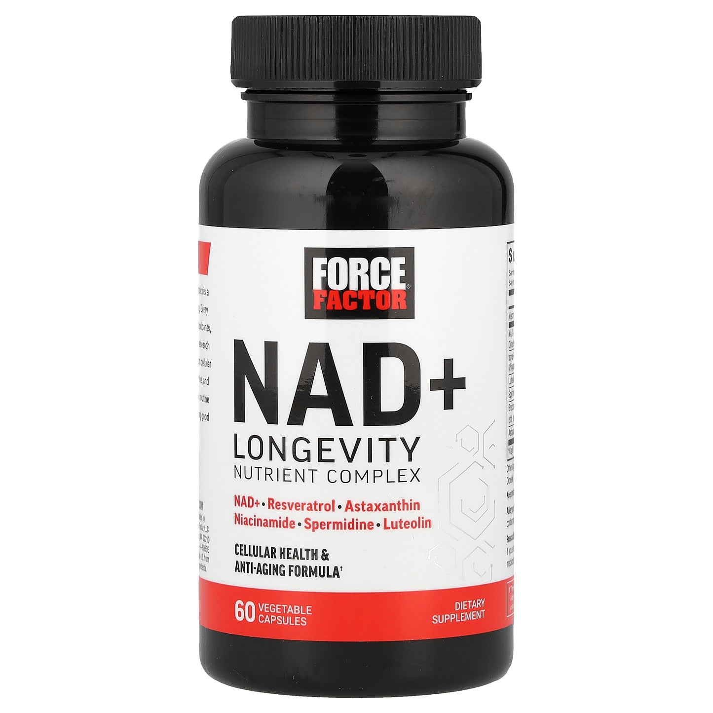 Force Factor, NAD+ Longevity Nutrient Complex, 60 Vegetable Capsules