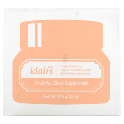 Dear, Klairs, Youthful Glow Sugar Beauty Mask, 3.8 oz (110 g)