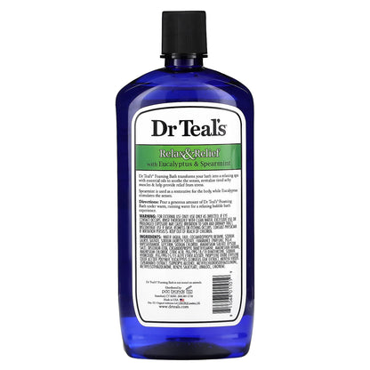 Dr. Teal's, Foaming Bath With Pure Epsom Salt, With Eucalyptus & Spearmint, 34 fl oz (1,000 ml)