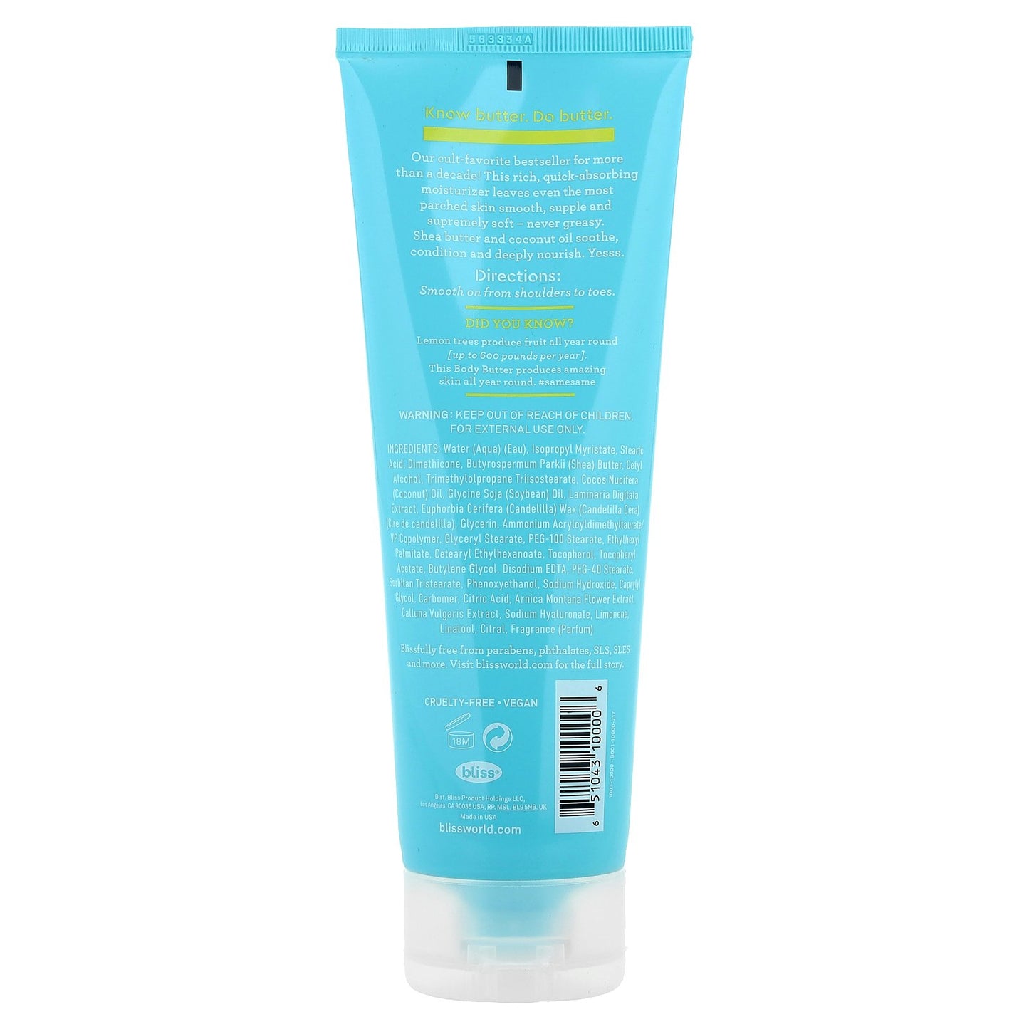 Bliss, Body Butter, Lemon & Sage, 6.7 fl oz (200 ml)