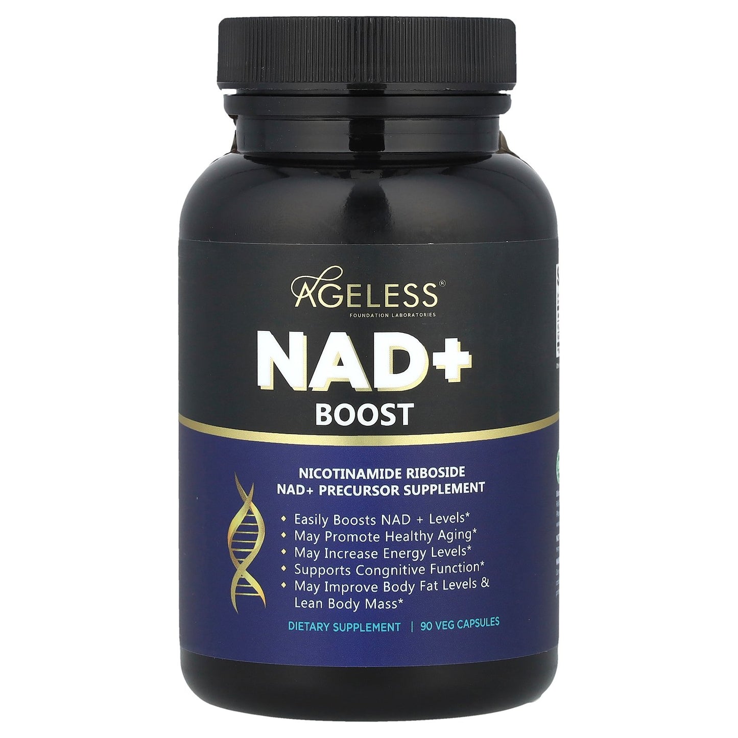 Ageless Foundation Laboratories, NAD+ Boost, 90 Veg Capsules