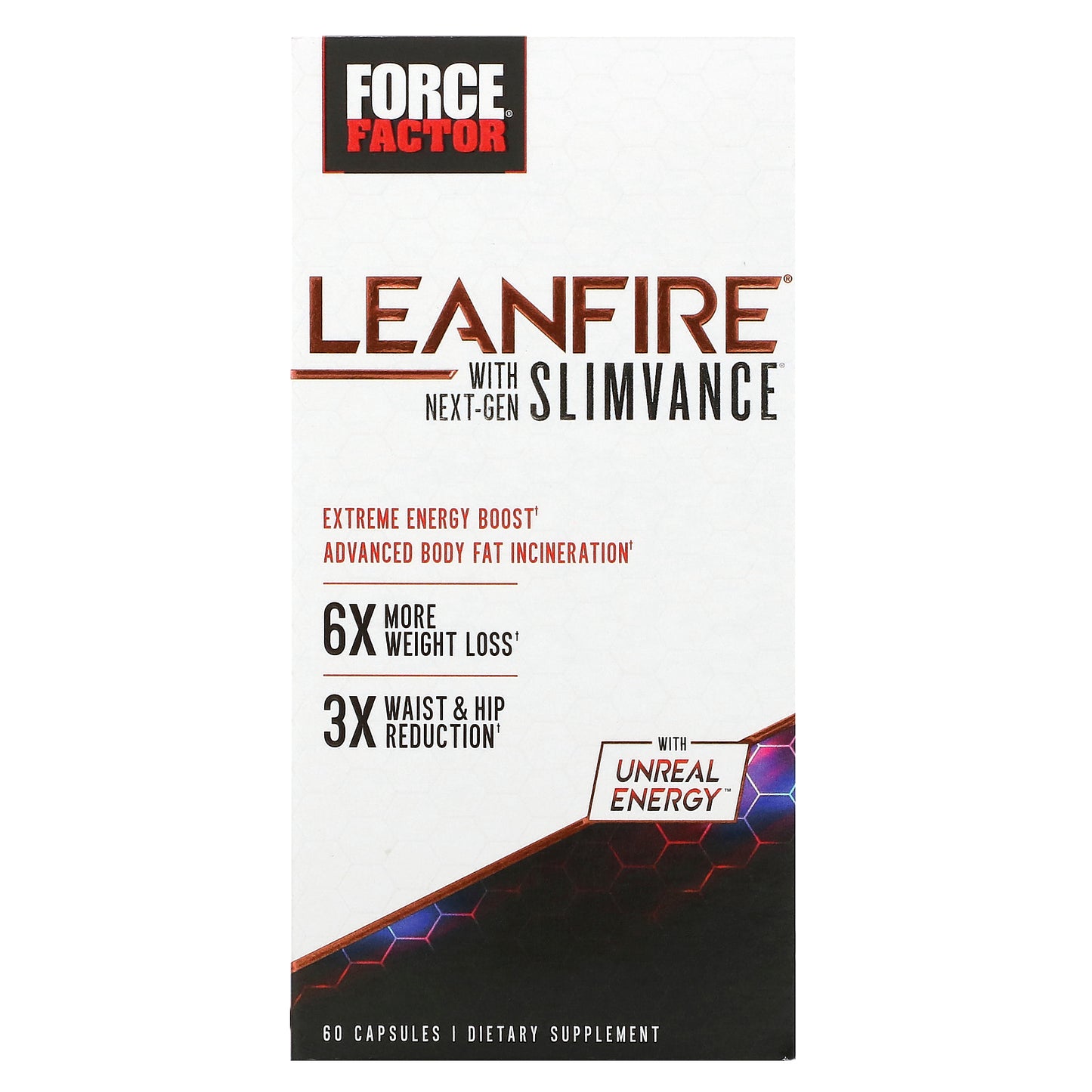 Force Factor, LeanFire® with Next-Gen Slimvance, 60 Capsules