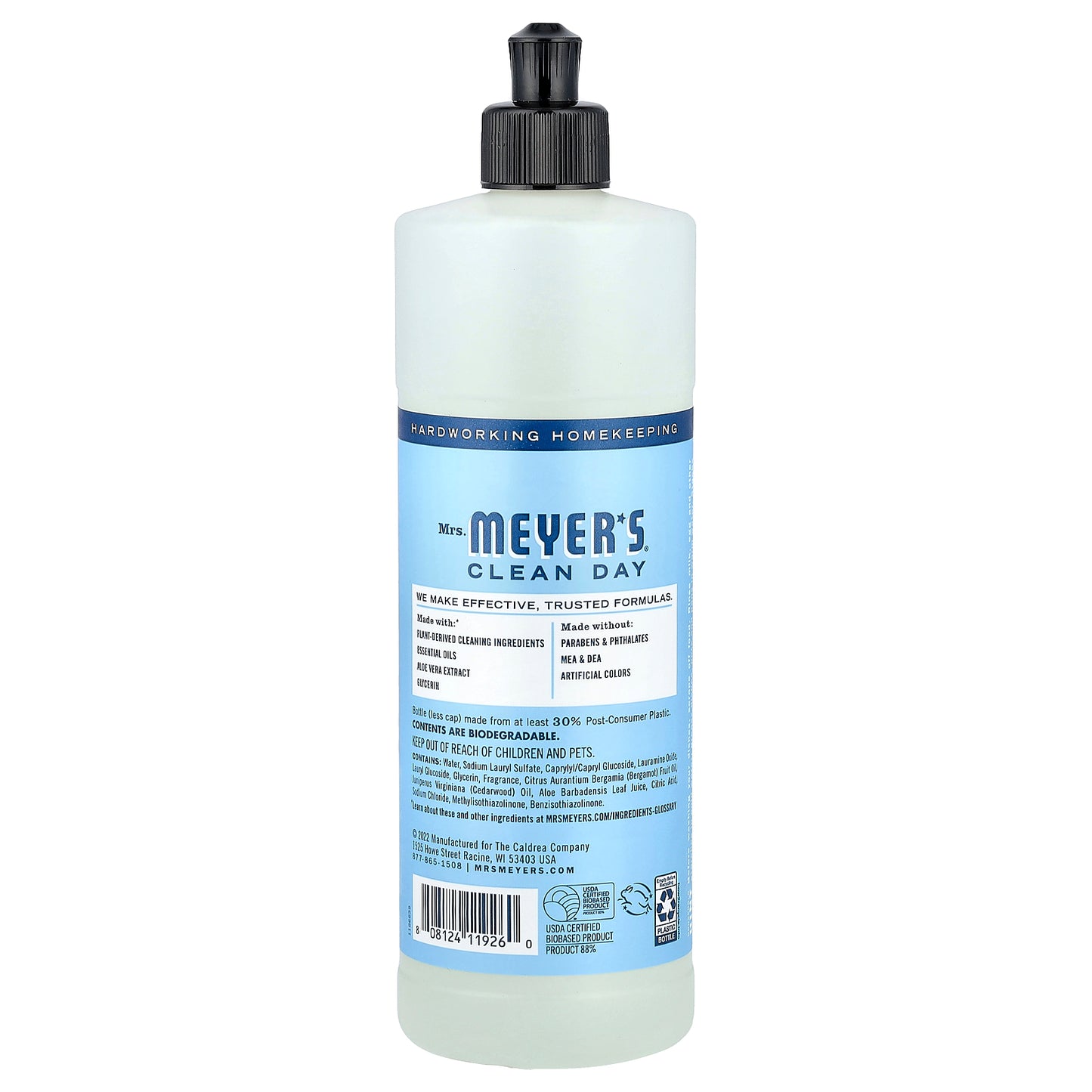 Mrs. Meyers Clean Day, Dish Soap, Rain Water, 16 fl oz (473 ml)