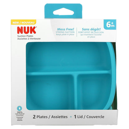 NUK, Suction Plates, 6+ Months, 2 Pack