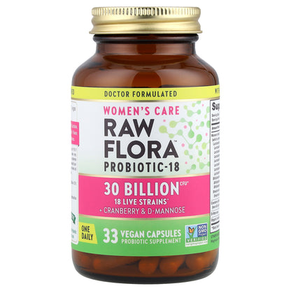 Nature's Truth, Women's Care, Raw Flora™ Probiotic-18, 33 Vegan Capsules