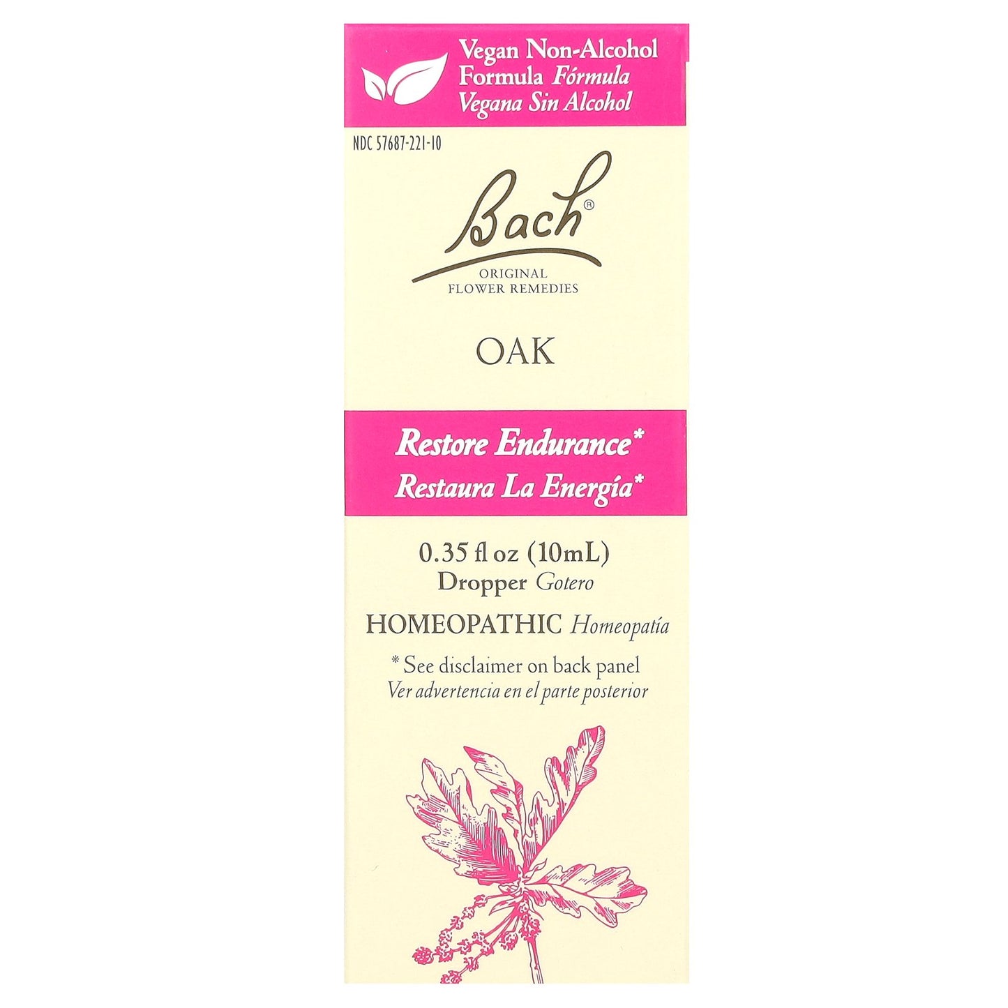 Bach, Original Flower Remedies. Oak, 0.35 fl oz (10 ml)