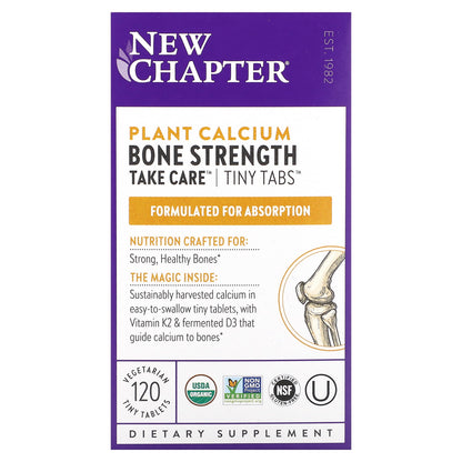 New Chapter, Plant Calcium, Bone Strength Take Care, 120 Vegetarian Tiny Tablets