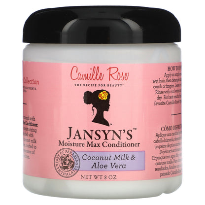 Camille Rose, Jansyn's Moisture Max Conditioner, Coconut Milk & Aloe Vera, 8 oz