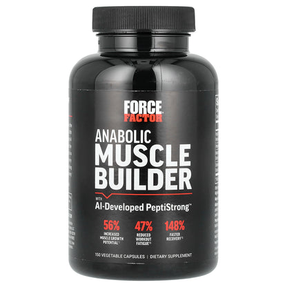 Force Factor, Anabolic Muscle Builder With AI-Developed PeptiStrong, 150 Vegetable Capsules