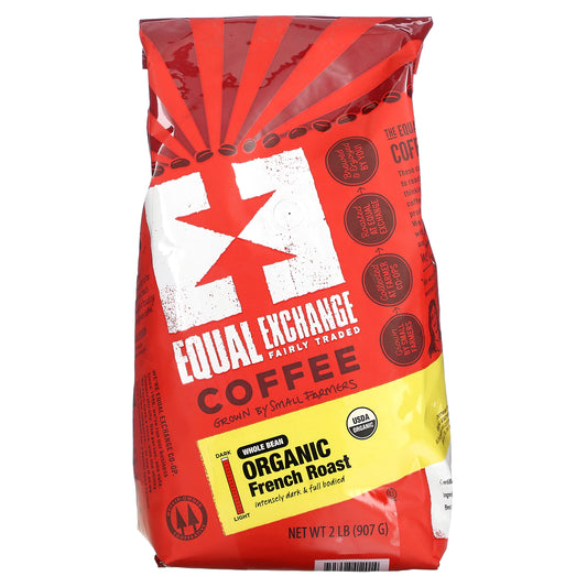 Equal Exchange, Organic Coffee, Whole Bean, French Roast, 2 lb (907 g)