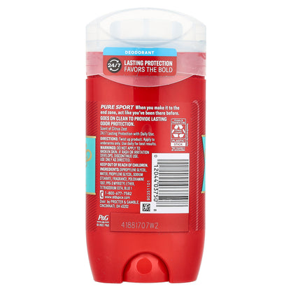 Old Spice, Pure Sport Deodorant, Citrus Zest, 3 oz (85 g)