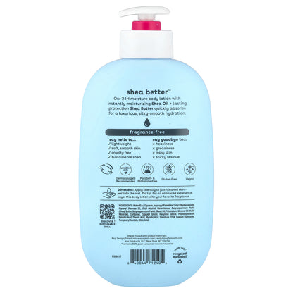 EOS, Shea Better™, 24H Moisture Body Lotion, Fragrance-Free, 16 fl oz (473 ml)