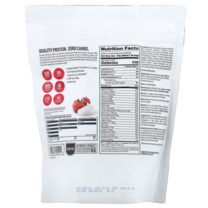 Isopure, Zero Carb Protein Powder, Strawberries & Cream, 1.06 lb (480 g)