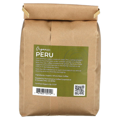 Starwest Botanicals, Organic Peru Coffee, Santa Teresa, Whole Bean, Medium Roast, 2 lbs (907 g)