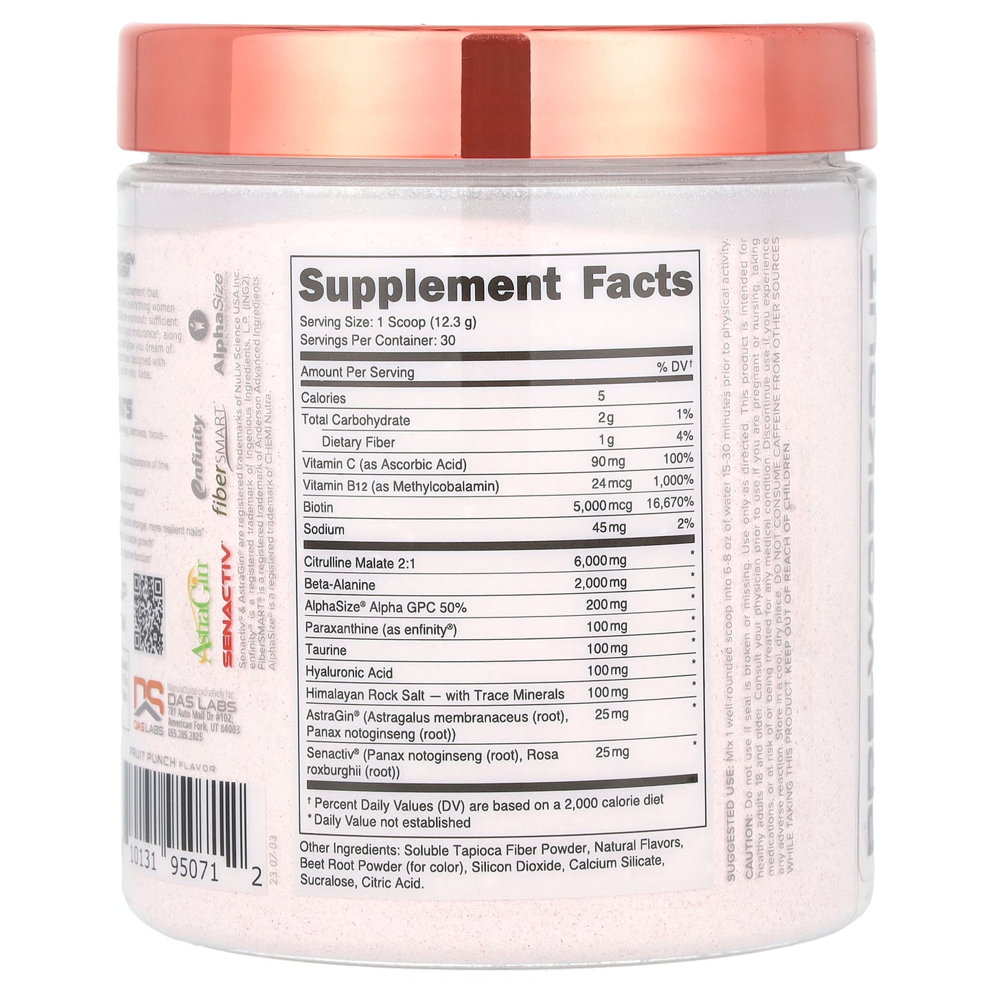 Bucked Up, Babe, Pre-Workout, Fruit Punch, 13 oz (369 g)