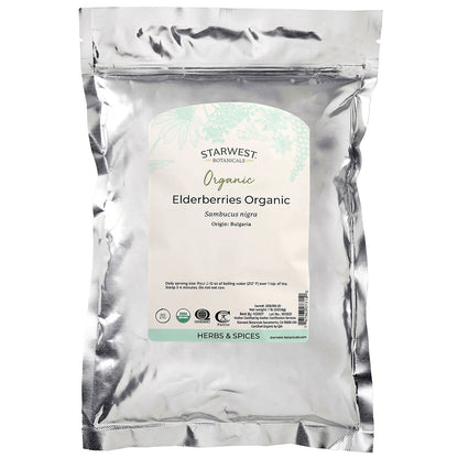 Starwest Botanicals, Organic Elderberries, 1 lb (453.6 g)