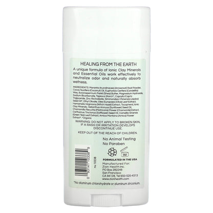 Zion Health, Bold, ClayDry Deodorant, Fragrance Free, 2.8 oz (80 g)