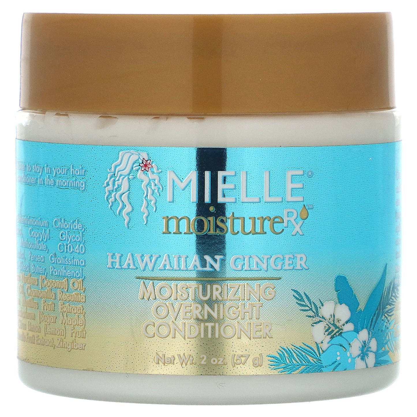 Mielle, Moisture RX, Moisturizing Overnight Conditioner, Hawaiian Ginger, 2 oz (57 g)