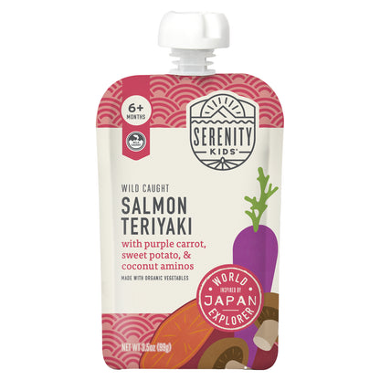 Serenity Kids, Wild Caught Salmon Teriyaki, 6+ Months, 3.5 oz (99 g)