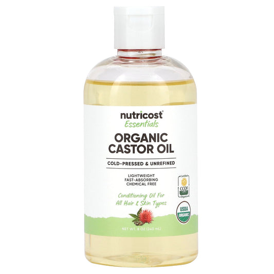 Nutricost, Essentials, Organic Castor Oil, 8 oz (240 ml)