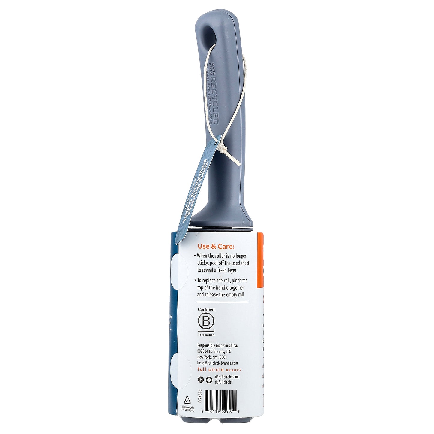 Full Circle, Clean Ocean™ Lint Roller, 100 Sheets