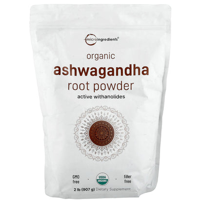Micro Ingredients, Organic Ashwagandha Root Powder, 2 lb (907 g)
