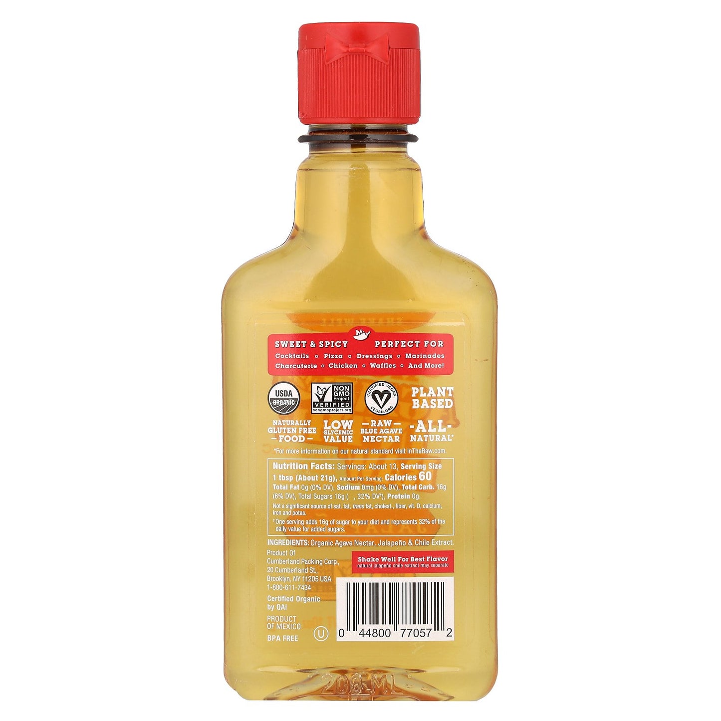 In the Raw, Organic Hot Agave In The Raw®, Jalapeno, 10 oz (283 g)