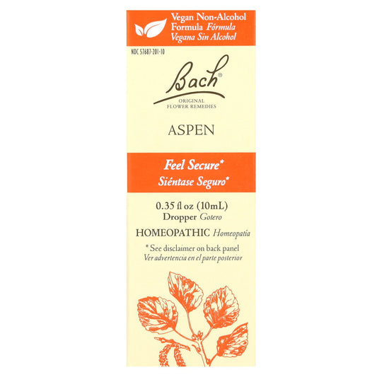 Bach, Original Flower Remedies, Aspen, 0.35 fl oz (10 ml)