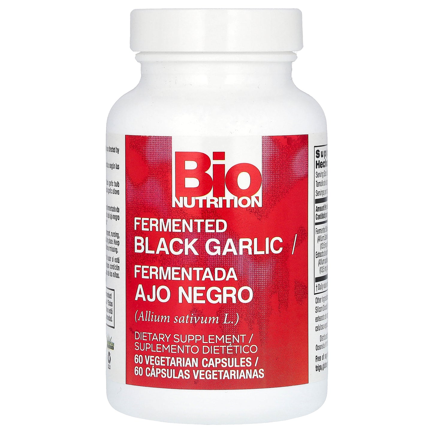 Bio Nutrition, Fermented Black Garlic, 450 mg , 60 Vegetarian Capsules