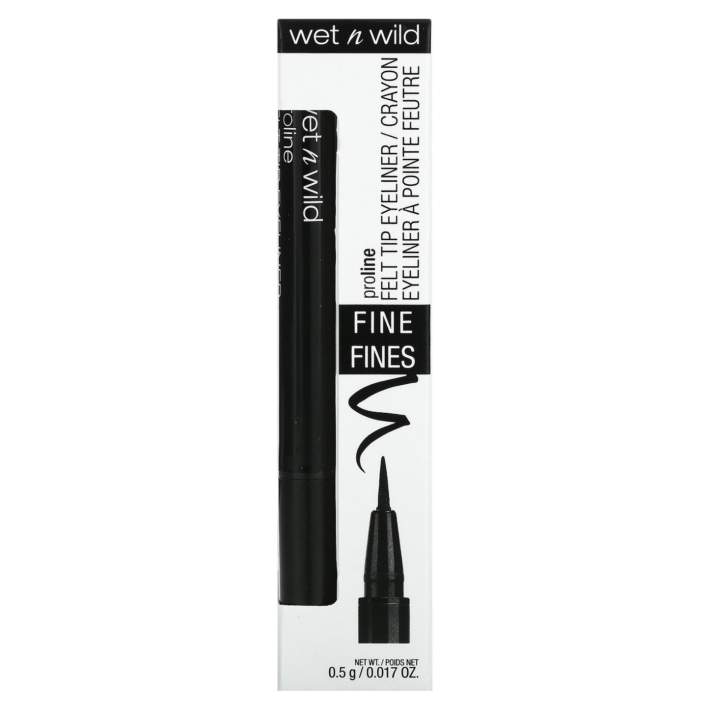 wet n wild, ProLine Felt Tip Eyeliner, 875B Black, 0.017 oz (0.5 g)