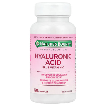 Nature's Bounty, Optimal Solutions®, Hyaluronic Acid Plus Vitamin C, 120 Capsules