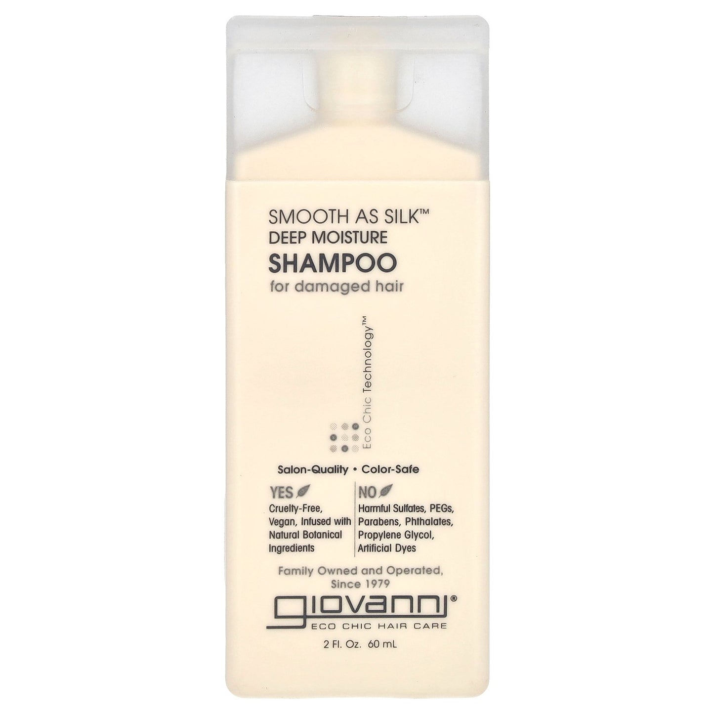 Giovanni, Smooth As Silk, Deep Moisture Shampoo, For Damaged Hair, 2 fl oz (60 ml)