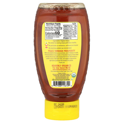 Heavenly Organics, 100% Organic Honey, Raw & Unfiltered, 16 oz (454 g)