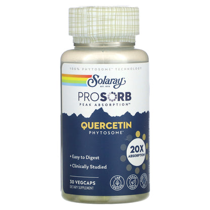 Solaray, Quercetin Phytosome, 250 mg, 30 VegCaps