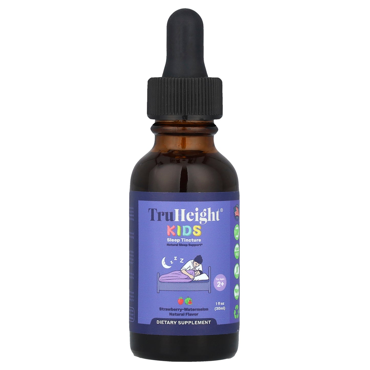 TruHeight, Kids Sleep Tincture, For Ages 2+, Strawberry-Watermelon, 1 fl oz (30 ml)