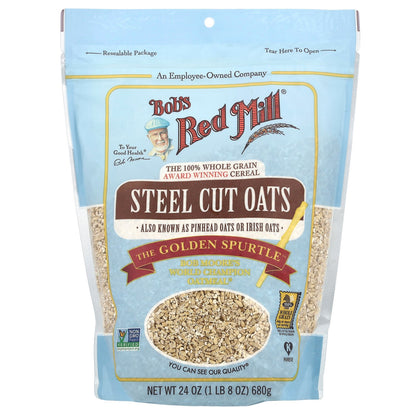 Bob's Red Mill, Steel Cut Oats, Whole Grain, 24 oz (680 g)