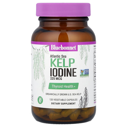 Bluebonnet Nutrition, Atlantic Sea Kelp Iodine, 225 mcg, 120 Vegetable Capsules