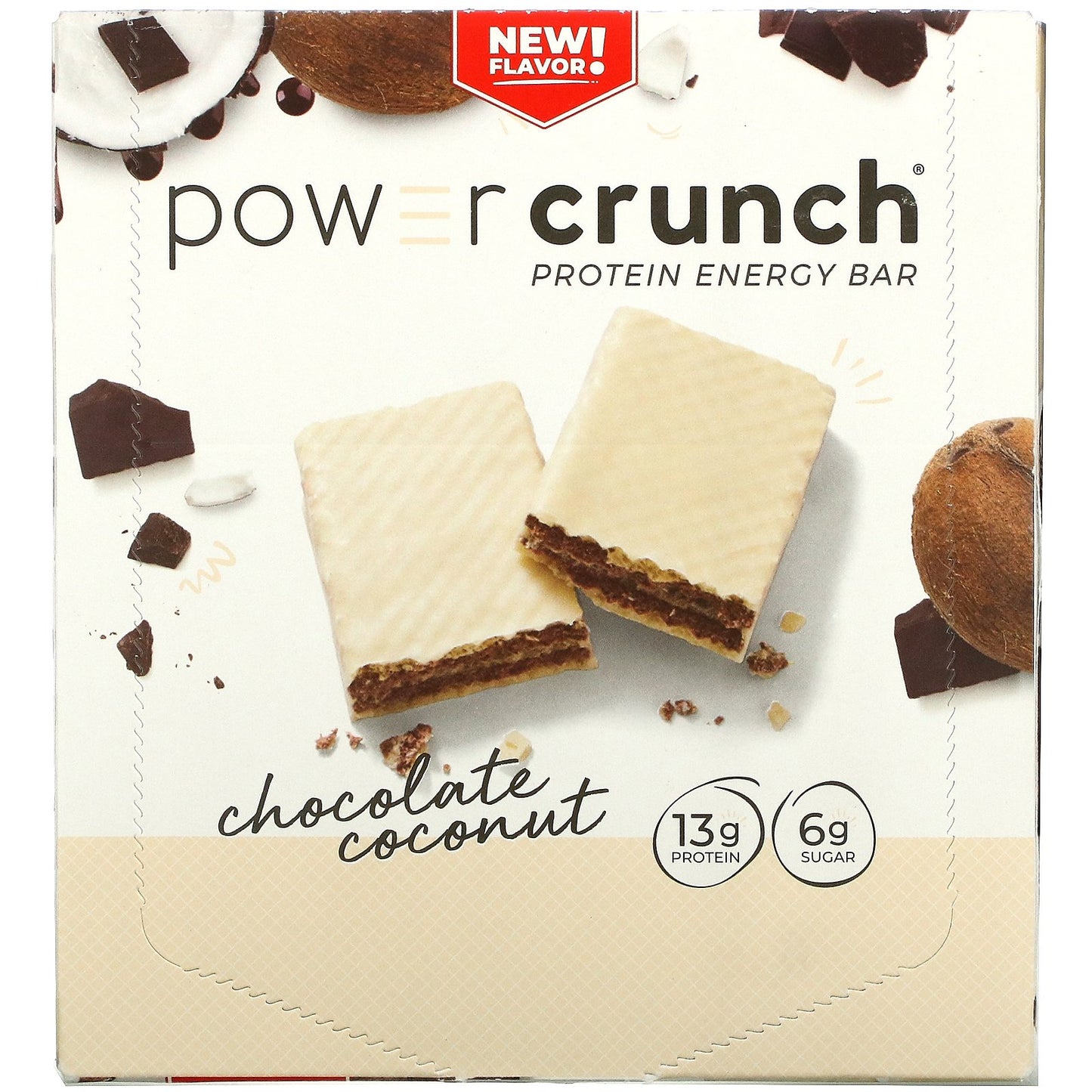 BNRG, Power Crunch®, Protein Energy Bar, Chocolate Coconut, 12 Bars, 1.4 oz (40 g) Each